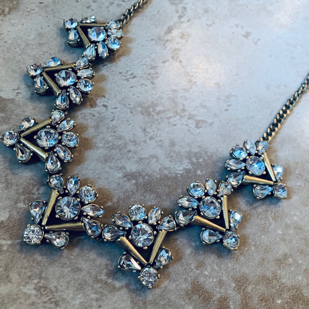 J.Crew golden statement crystal necklace